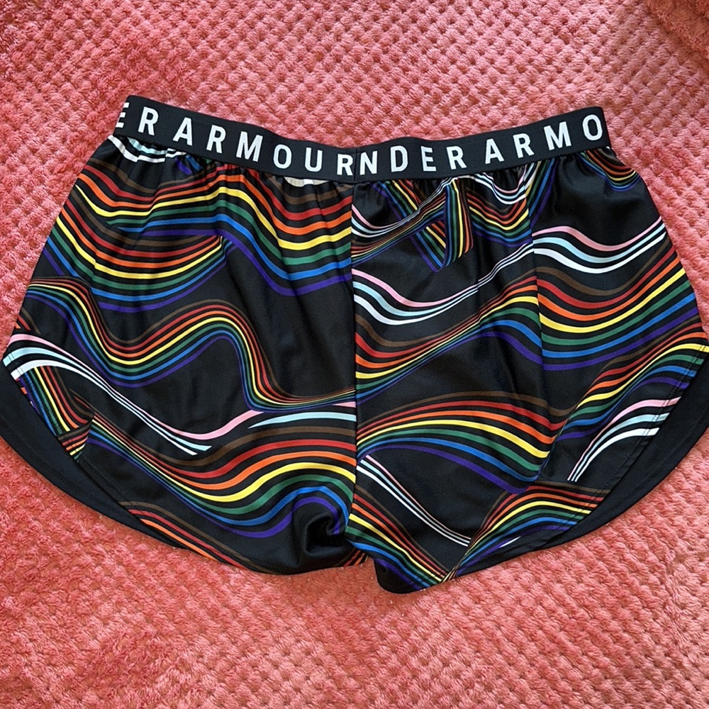 Like new! Under Armour Play Up Pride Shorts - Picture 3 of 4
